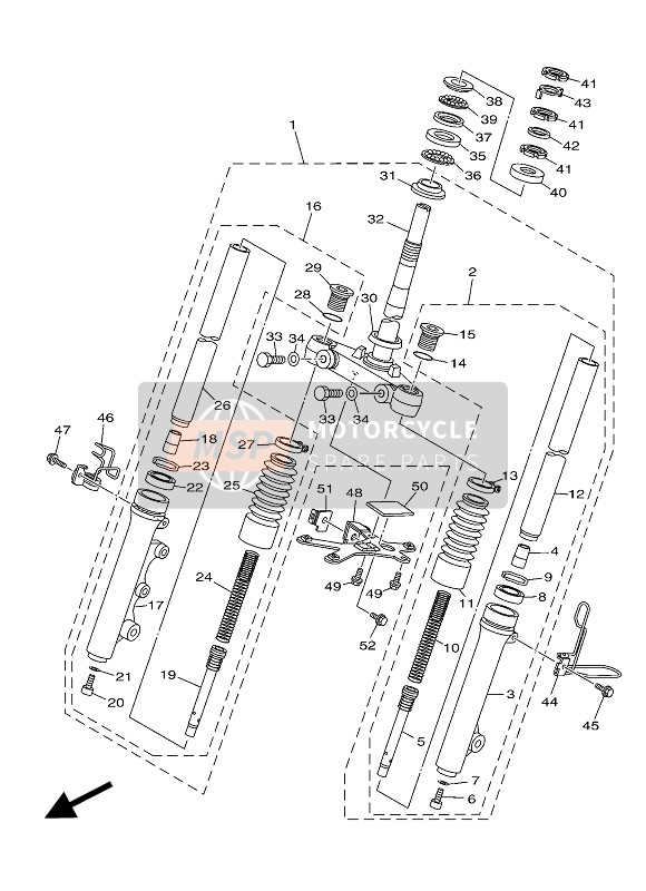 1RSF33400000, Under Bracket Comp., Yamaha, 0